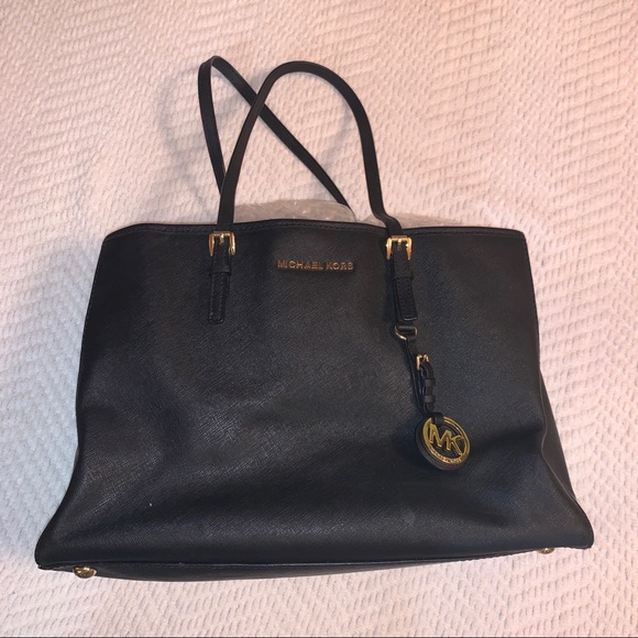 Black Michael Kors Handbag Purse Medium - Picture 2 of 14